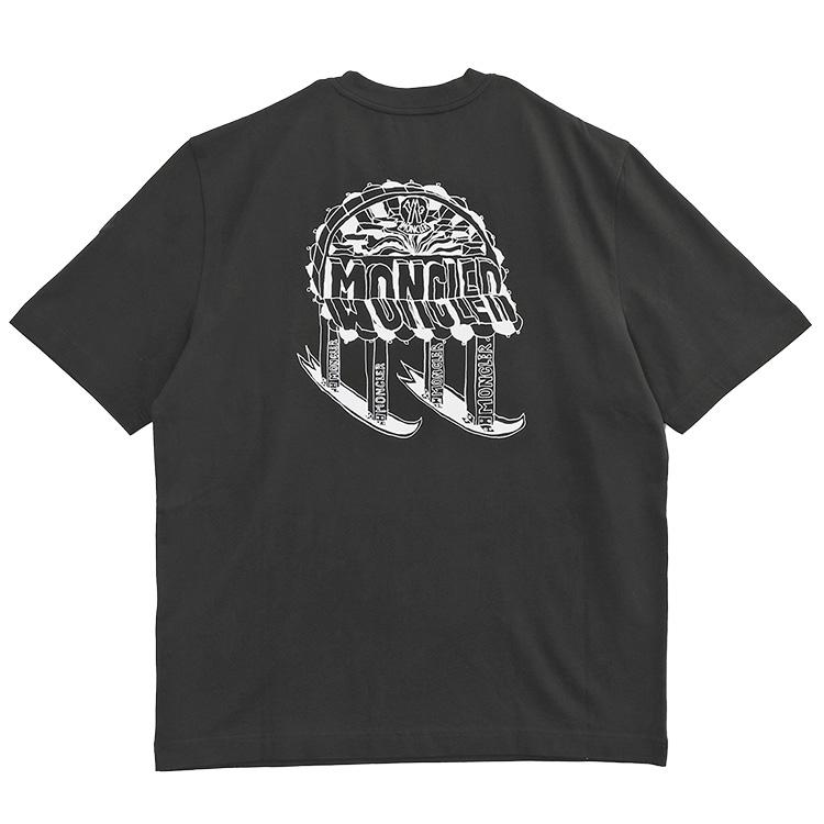 MONCLER スケッチロゴ Tシャツ ブラック 8C000-36-89AUG-999の画像