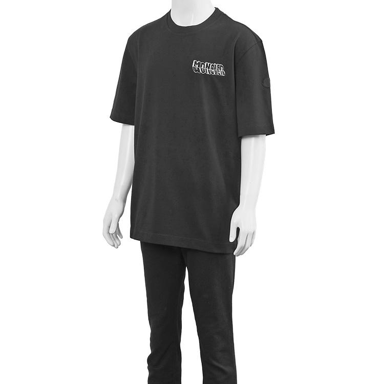 MONCLER スケッチロゴ Tシャツ ブラック 8C000-36-89AUG-999の画像