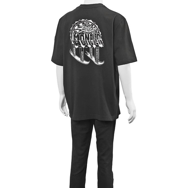 MONCLER スケッチロゴ Tシャツ ブラック 8C000-36-89AUG-999の画像