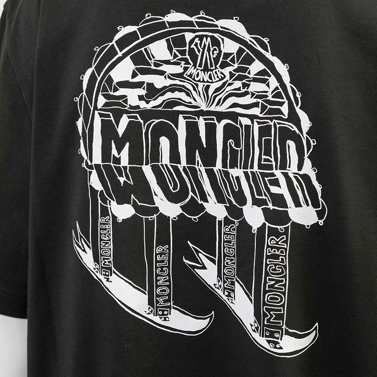 MONCLER スケッチロゴ Tシャツ ブラック 8C000-36-89AUG-999の画像