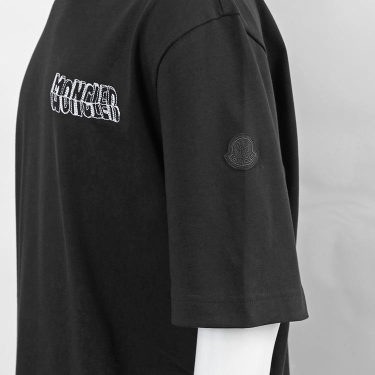 MONCLER スケッチロゴ Tシャツ ブラック 8C000-36-89AUG-999の画像