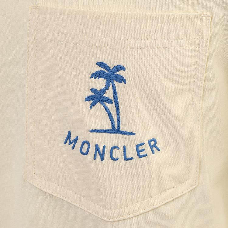 MONCLER Palm Logo Pocket Tシャツ 060 イエロー 8C000-54-89B8U-060の画像
