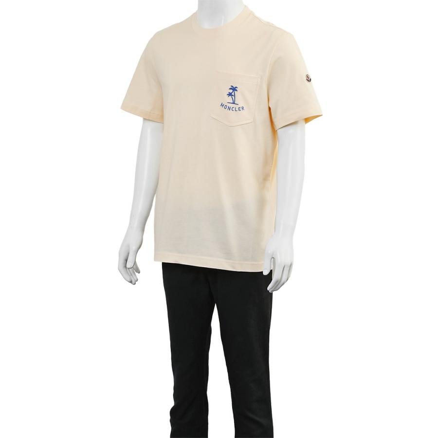 MONCLER Palm Logo Pocket Tシャツ 060 イエロー 8C000-54-89B8U-060の画像