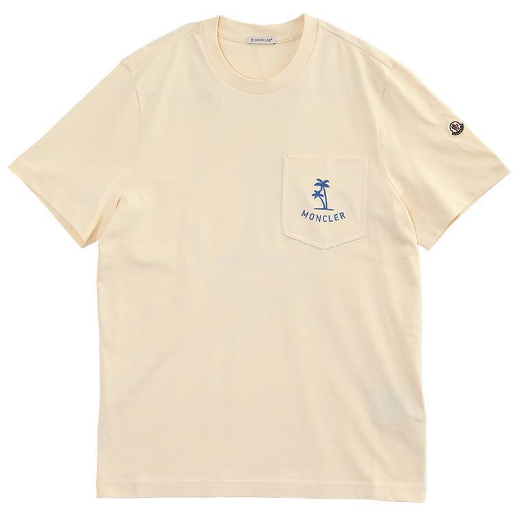MONCLER Palm Logo Pocket Tシャツ 060 イエロー 8C000-54-89B8U-060の画像