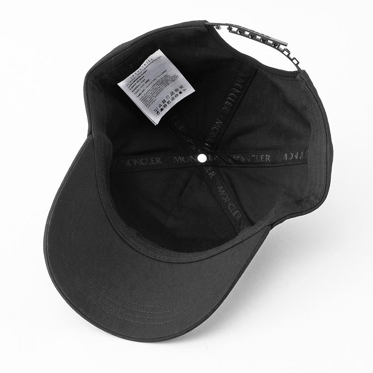 モンクレール MONCLER ベースボールキャップ Matt Black 3B000-08-0U082-999 メンズ ブラック ロゴの画像