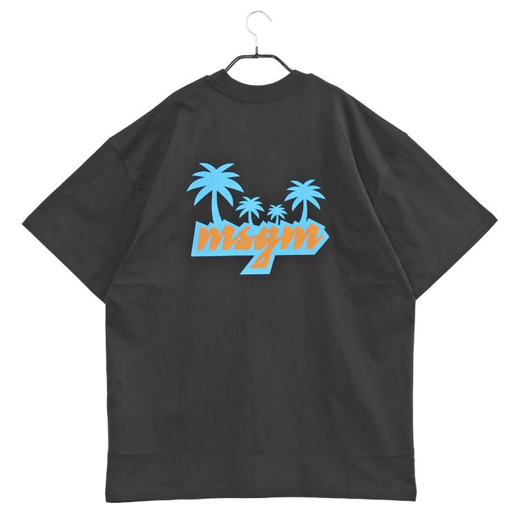 MSGM エムエスジーエム Tシャツ パームツリーロゴ バックプリント 