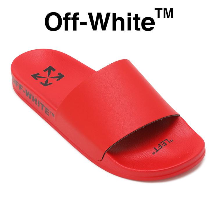 決算商品オフホワイト Off White スライド サンダル Omic001s22mat001 2510 レッド サンダル Paknarf Com