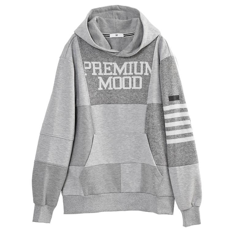 P.M.D.S. パーカー AKIA HOOD F26SW712H グレー ライトフリース メンズの画像