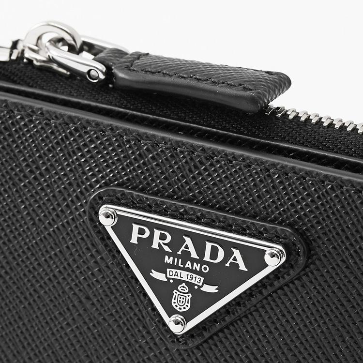 プラダ PRADA 二つ折り財布 2ML049 サフィアーノトライアングル NEROの画像