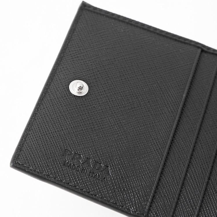 プラダ PRADA 二つ折り財布 2ML049 サフィアーノトライアングル NEROの画像
