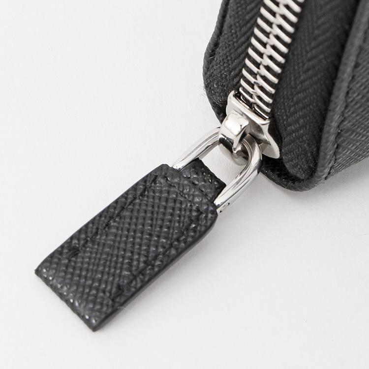 プラダ PRADA 長財布 2ML317-QHH-F0002 サフィアーノトライアングル NERO ラウンドファスナーの画像