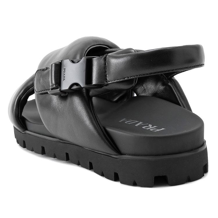 PRADA プラダ パデッド ナッパレザー クリスクロス サンダル PRADA プラダ パデッド ナッパレザー クリスクロス サンダル