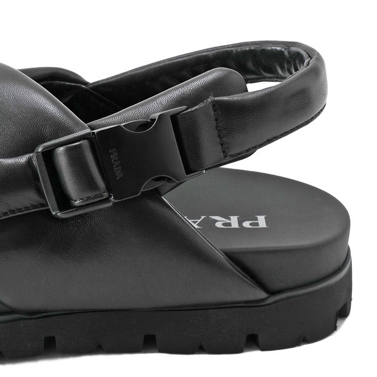 PRADA プラダ パデッド ナッパレザー クリスクロス サンダル PRADA プラダ パデッド ナッパレザー クリスクロス サンダル