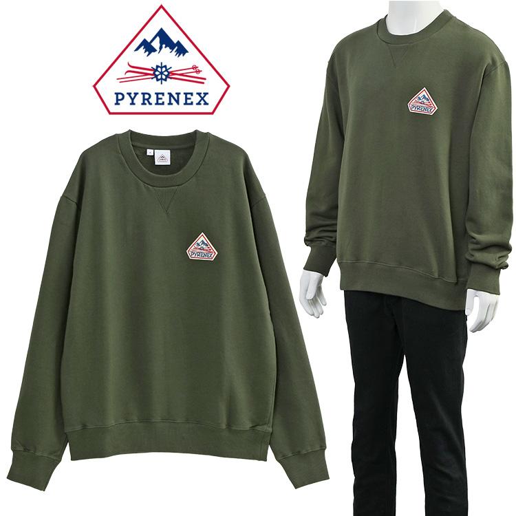 ピレネックス PYRENEX カットソー トレーナー スウェット HUS017 ARDESIA MARL GREY P0081 PHASE BRUSHED ユニセックス グレー ブランド Pyrenex（ピレネックス） トレーナー フェーズブラッシュ 裏起毛