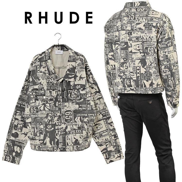 RHUDE（ルード） アニメーション デニム ジャケット 02ATR08403-BLACK 