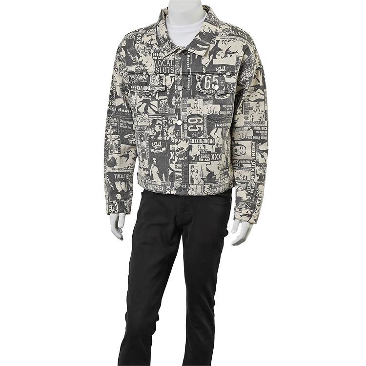 RHUDE（ルード） アニメーション デニム ジャケット 02ATR08403-BLACK 