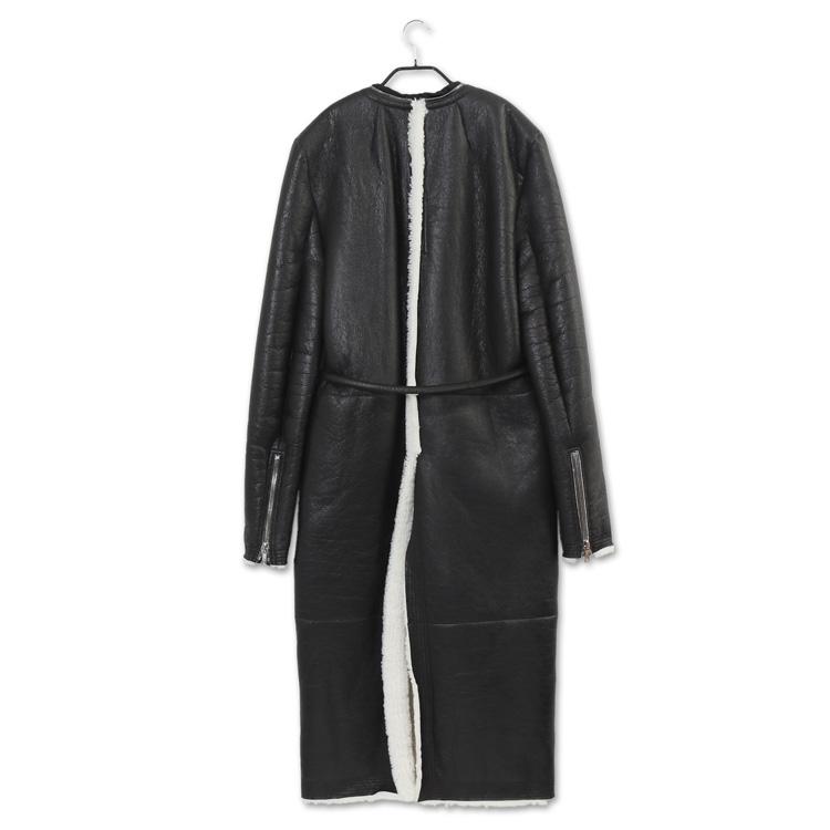 リックオウエンス RICK OWENS KLAUS シアリング レザー Vネック