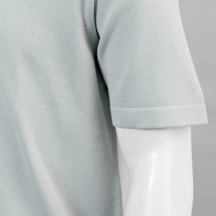 Gran Sasso グランサッソ ハイゲージニットTシャツ ライトグレー 58138-18120-050 メンズの画像