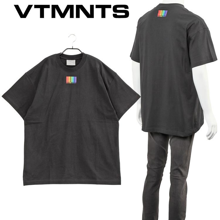 ブイティーエムエヌティーエス VTMNTS レインボー バーコード Tシャツ VL12TR440B-1602-BLACK