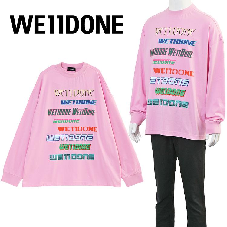 we11done 長袖カットソー トレーナーロンt ウェルダン　韓国ブランド WE11DONE（ウェルダン） ロンT ピンク WD-TT1-22-848-U-LIGHT_PINK