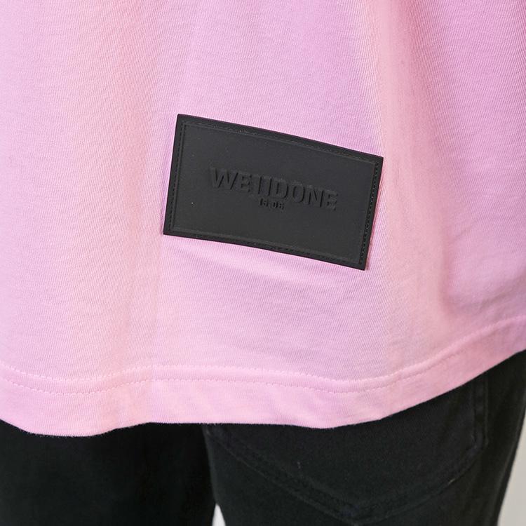 【We11done】Tシャツ　ピンク　韓国ブランド We11done ロゴ Tシャツ | ピンク | FARFETCH JP