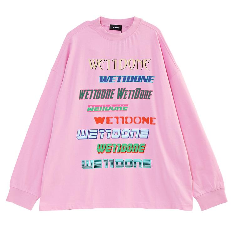 WE11DONE ウェルダン　Tシャツ　赤 新品タグ付】We11done ウェルダン ロゴTシャツ ピンク XLサイズ - メルカリ