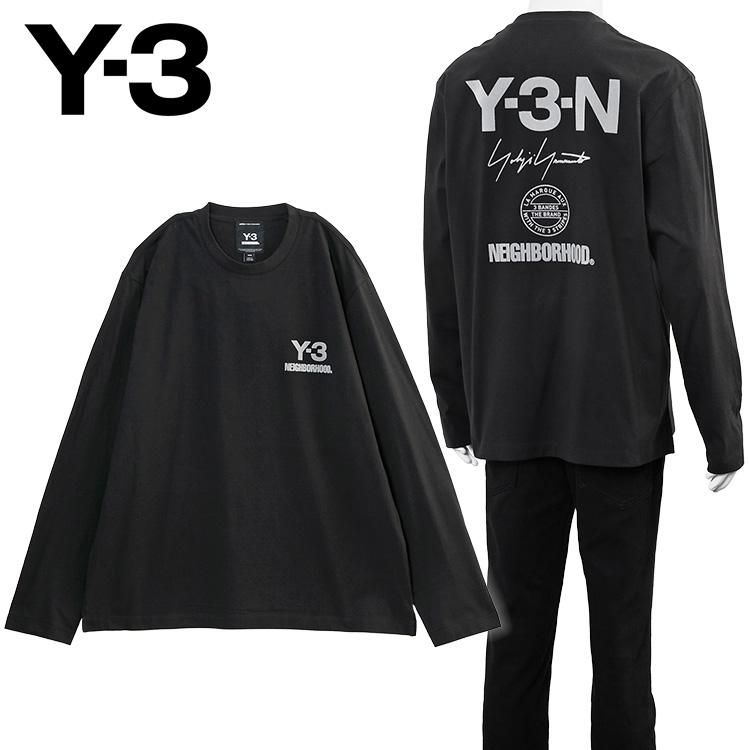 Y-3 × NEIGHBORHOOD ロンT NBHD LOGO LS TEE JW7001-BLACK