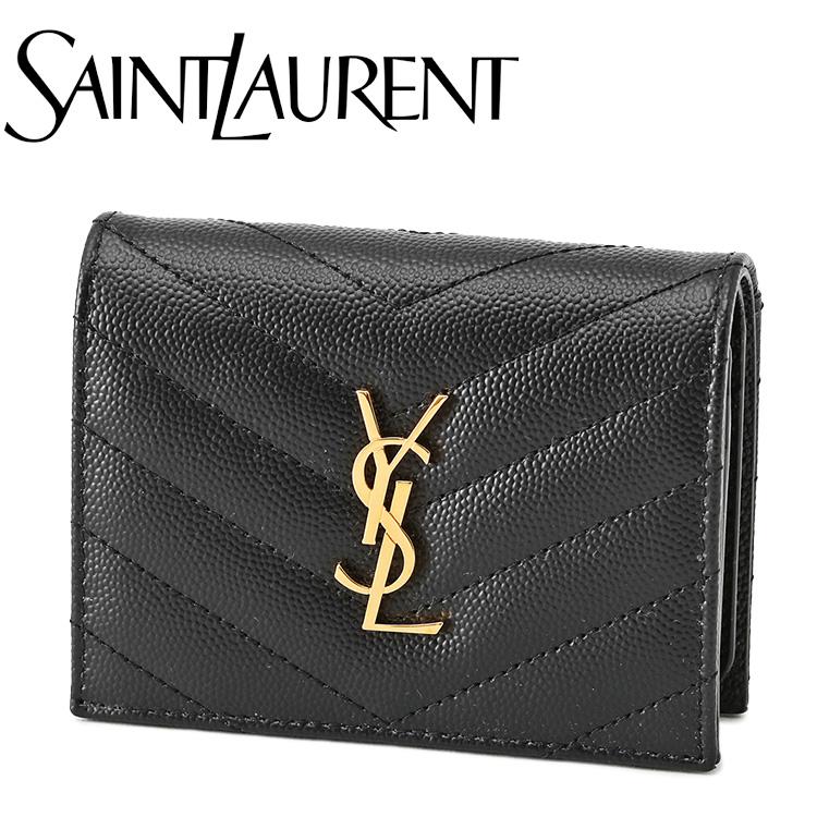 SAINT LAURENT サンローラン モノグラム フラップ カードケース 668290