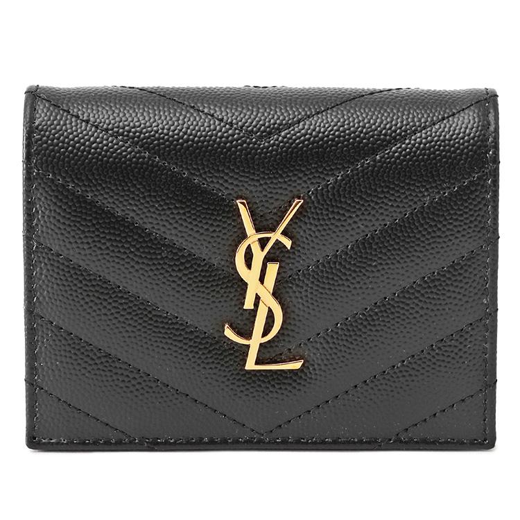 【3/22限定値下げ】SAINT LAURENT コンパクトウォレット SAINT LAURENT [正規ラッピング済] サンローラン YSL 財布 モノグラム