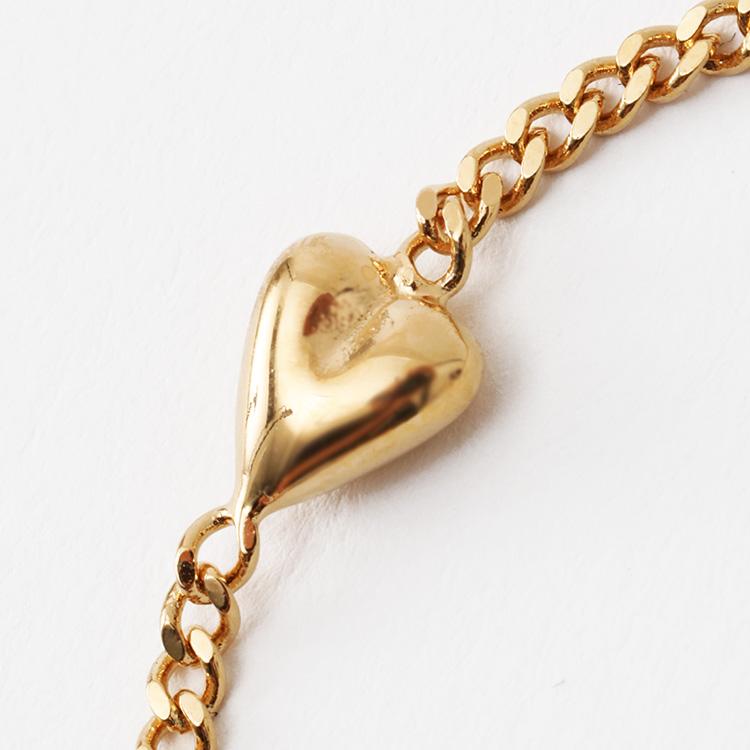 サンローラン SAINT LAURENT カサンドラ ハートチャーム ブレスレット 701950-Y1526-9137の画像