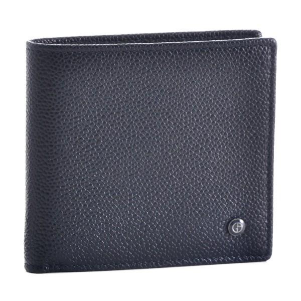 ジョルジオアルマーニ/GIORGIO ARMANI 財布 メンズ 型押しカーフスキン 二つ折り財布 ネイビー  Y2R122-YBP2J-80132｜importbrandgrace