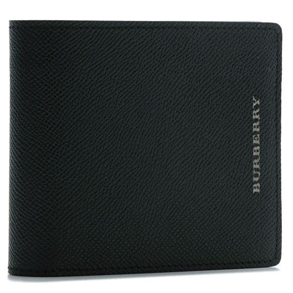 バーバリー BURBERRY 財布 メンズ カーフレザー 二つ折り財布 ブラック 3801457-AALXI-00100