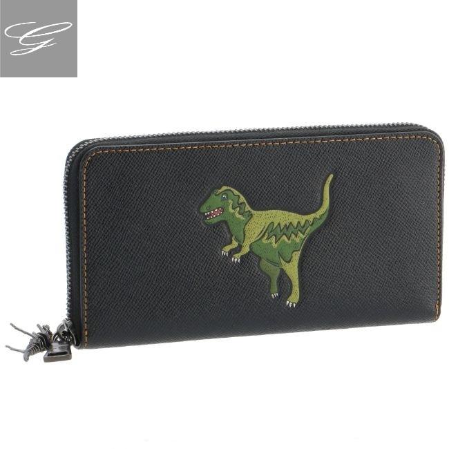 コーチ/COACH 財布 メンズ カーフスキン ラウンドファスナー長財布 BLACK 68257-BLK