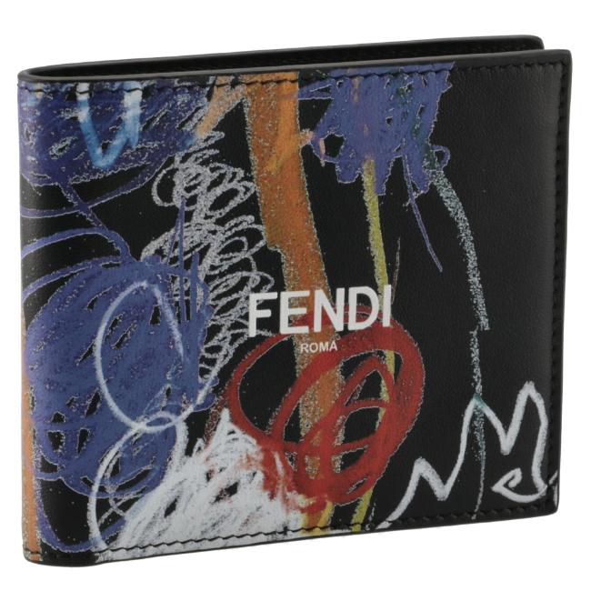 SALE フェンディ/FENDI 財布 メンズ MONSTER 二つ折り財布 NERO+MLC+P
