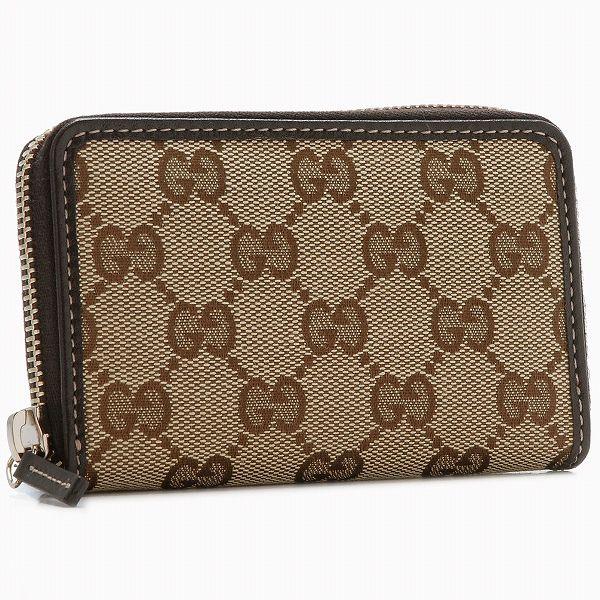 グッチ/GUCCI メンズ 名刺入れ GGキャンバス カードケース ベージュ ダークブラウン 255452-FAFXG-9643｜importbrandgrace