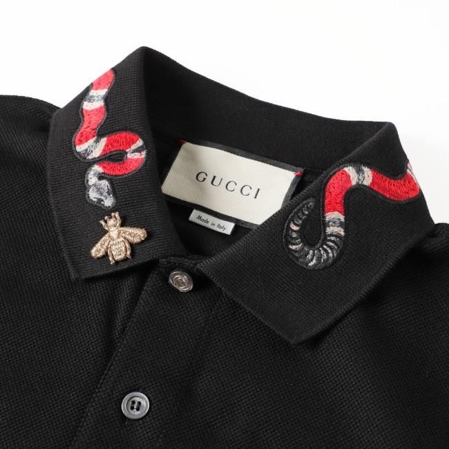 GUCCI MLB グッチ コラボ ポロシャツ 黒 M 刺繍 マルチカラー 半袖