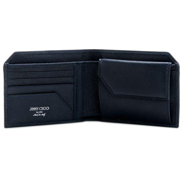 JIMMY CHOO ジミーチュウ 二つ折り財布 財布 メンズ カーフスキン  