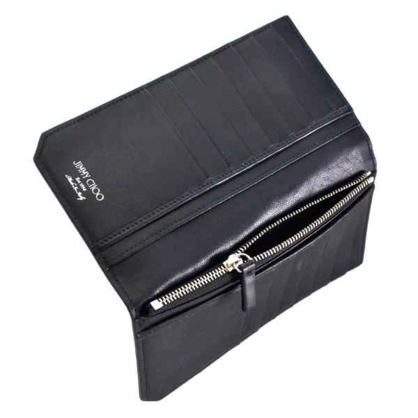 SALE ジミーチュウ 二つ折り長財布 JIMMY CHOO 財布 メンズ ブラック 