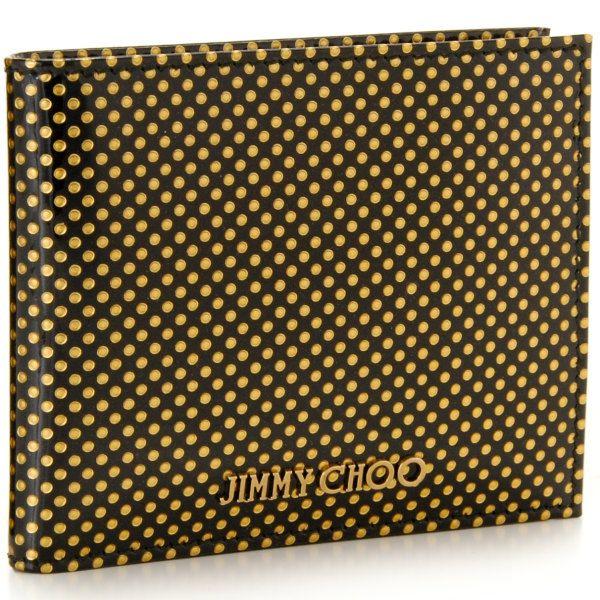 ジミーチュウ/JIMMY CHOO 財布 メンズ 二つ折り財布 ブラック ゴールド MARK-PGD-0074｜importbrandgrace