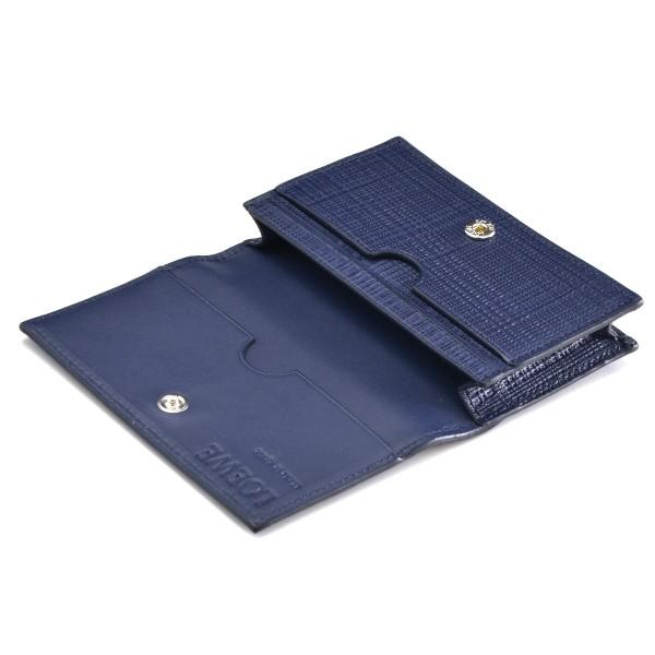 ロエベ/LOEWE 名刺入れ メンズ LINEN カードケース ネイビーブルー