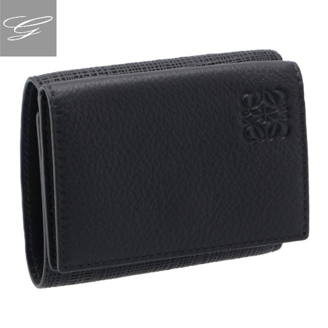 ロエベ/LOEWE 財布 メンズ TRIFOLD WALLET 三つ折り財布 BLACK