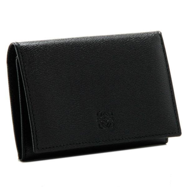 ロエベ/LOEWE 名刺入れ メンズ TEXTURA LEATHER カードケース ブラック ワインレッド 10330EF16-0001-1398｜importbrandgrace