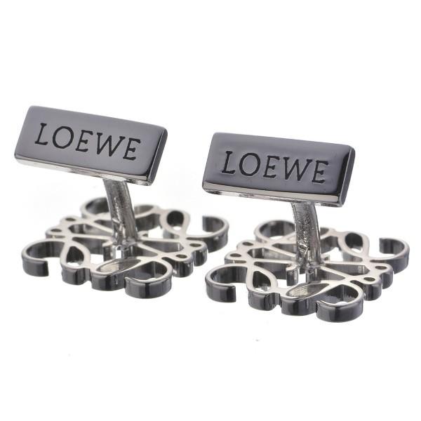 ロエベ カフスボタン LOEWE カフリンク メンズ 真鍮 シルバー 11117702-0038-9230