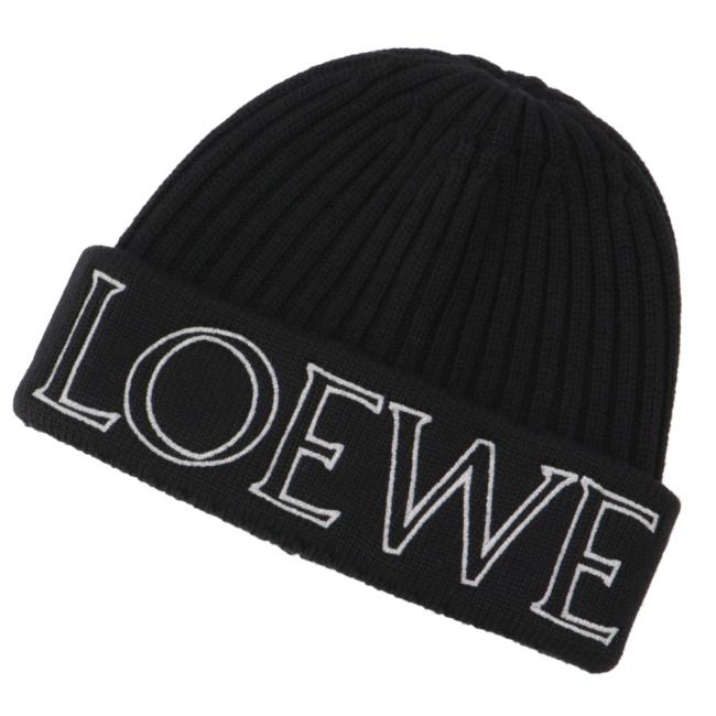 LOEWE ロエベ/LOEWE 帽子 メンズ BEANIE ニットキャップ BLACK LOEWE ロエベ/LOEWE 帽子 メンズ BEANIE ニットキャップ BLACK