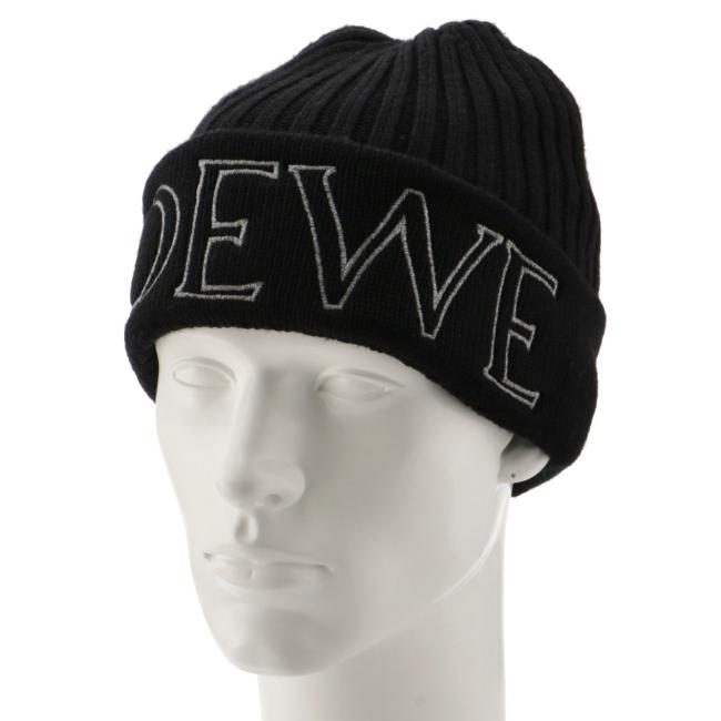 LOEWE ロエベ/LOEWE 帽子 メンズ BEANIE ニットキャップ BLACK LOEWE ロエベ/LOEWE 帽子 メンズ BEANIE ニットキャップ BLACK