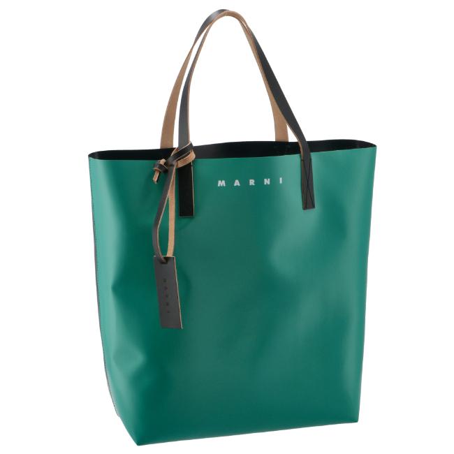 MARNI トートバッグ 緑 白 黒 中古・古着通販】MARNI (マルニ) MARNI（マルニ）トートバッグ