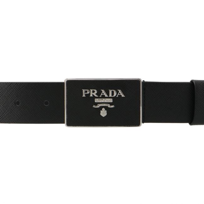 海外正規品・楽天市場店 【SALE】プラダ/PRADA ベルト メンズ 型押しカーフスキン レザーベルト NERO 2CC534-053-002