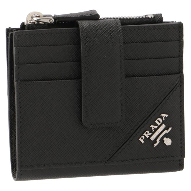 プラダ/PRADA 財布 メンズ 型押しカーフスキン 二つ折り財布 NERO 2MC066-QME-002｜importbrandgrace