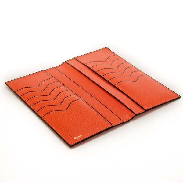 印象のデザイン メンズ バレクストラ 二つ折り長財布 V8l21 044 00ar オレンジ 二つ折り長財布 グレインレザー メンズ 財布 ヴァレクストラ Valextra オレンジ 財布