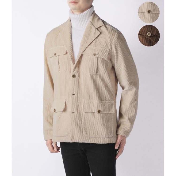 試着のみ フィナモレ コーデュロイサファリジャケット M Finamore